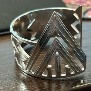 House of Harlow Silver Aztec Cuff bracelet